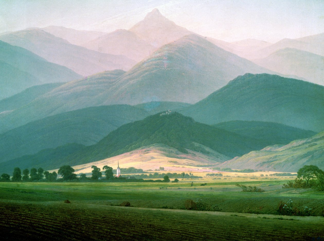 Landschaft im Riesengebirge von Caspar David Friedrich