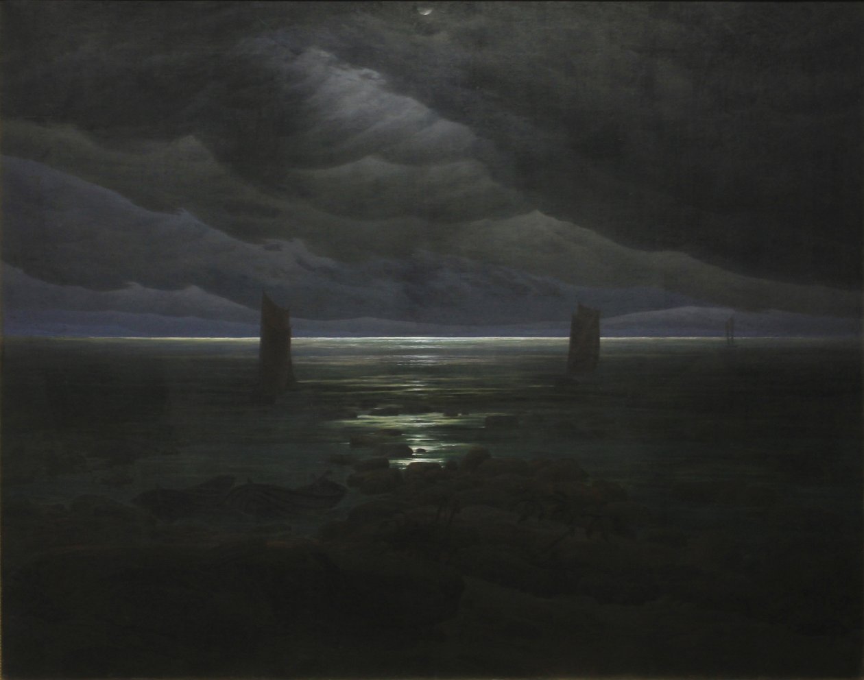 Meeresküste im Mondlicht von Caspar David Friedrich