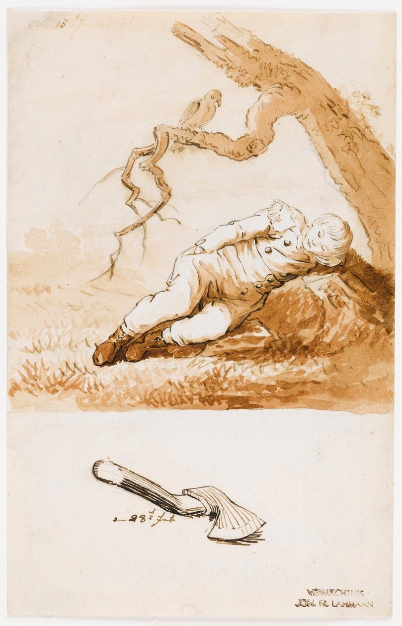 Schlafender Junge von Caspar David Friedrich