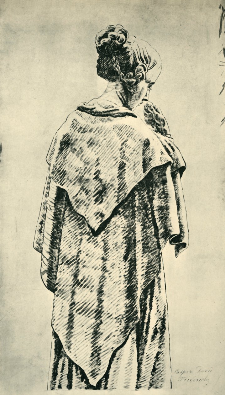 Studie einer Frau von hinten von Caspar David Friedrich
