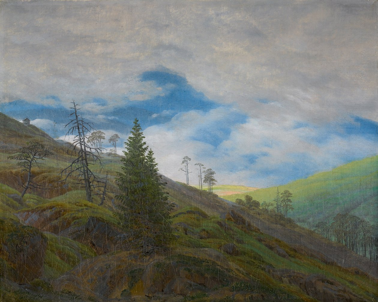 Sonnenstrahlen im Riesengebirge von Caspar David Friedrich