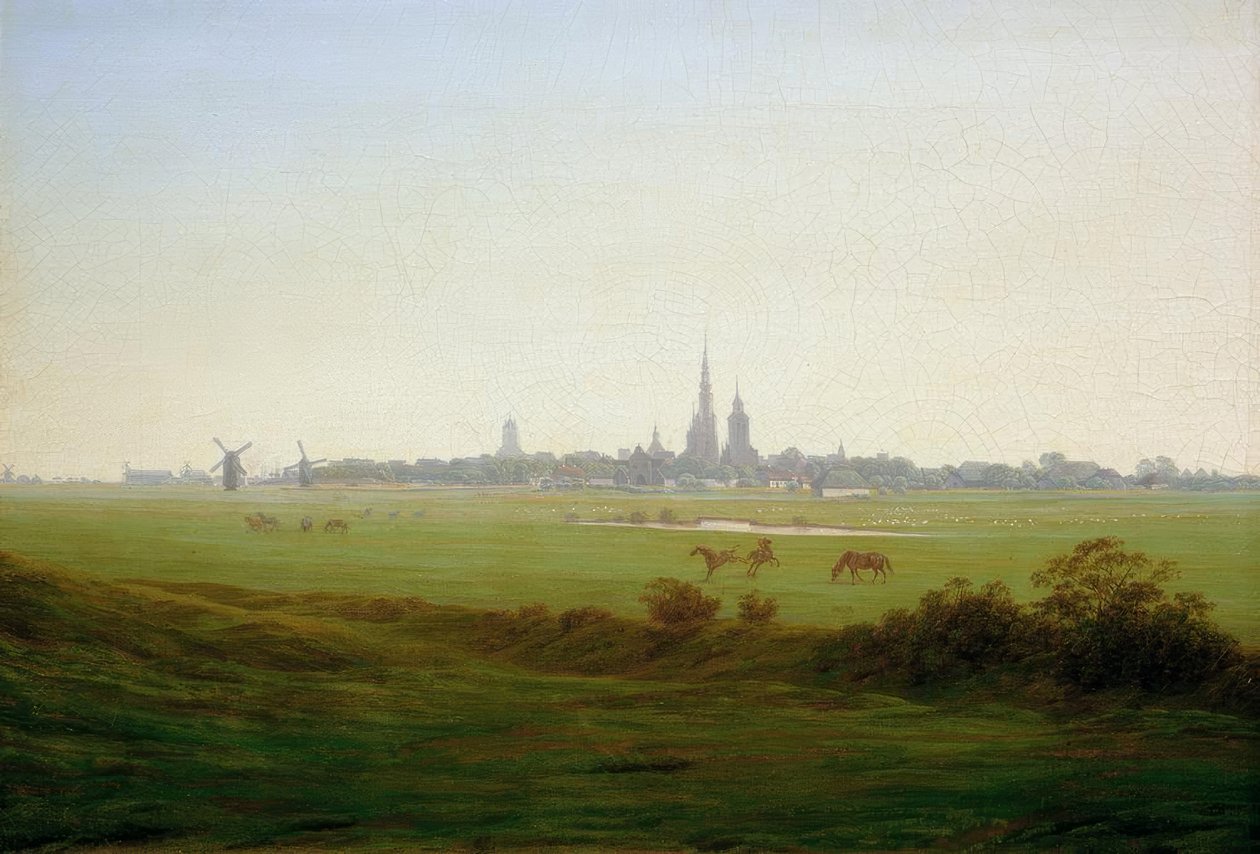Wiesen bei Greifswald von Caspar David Friedrich