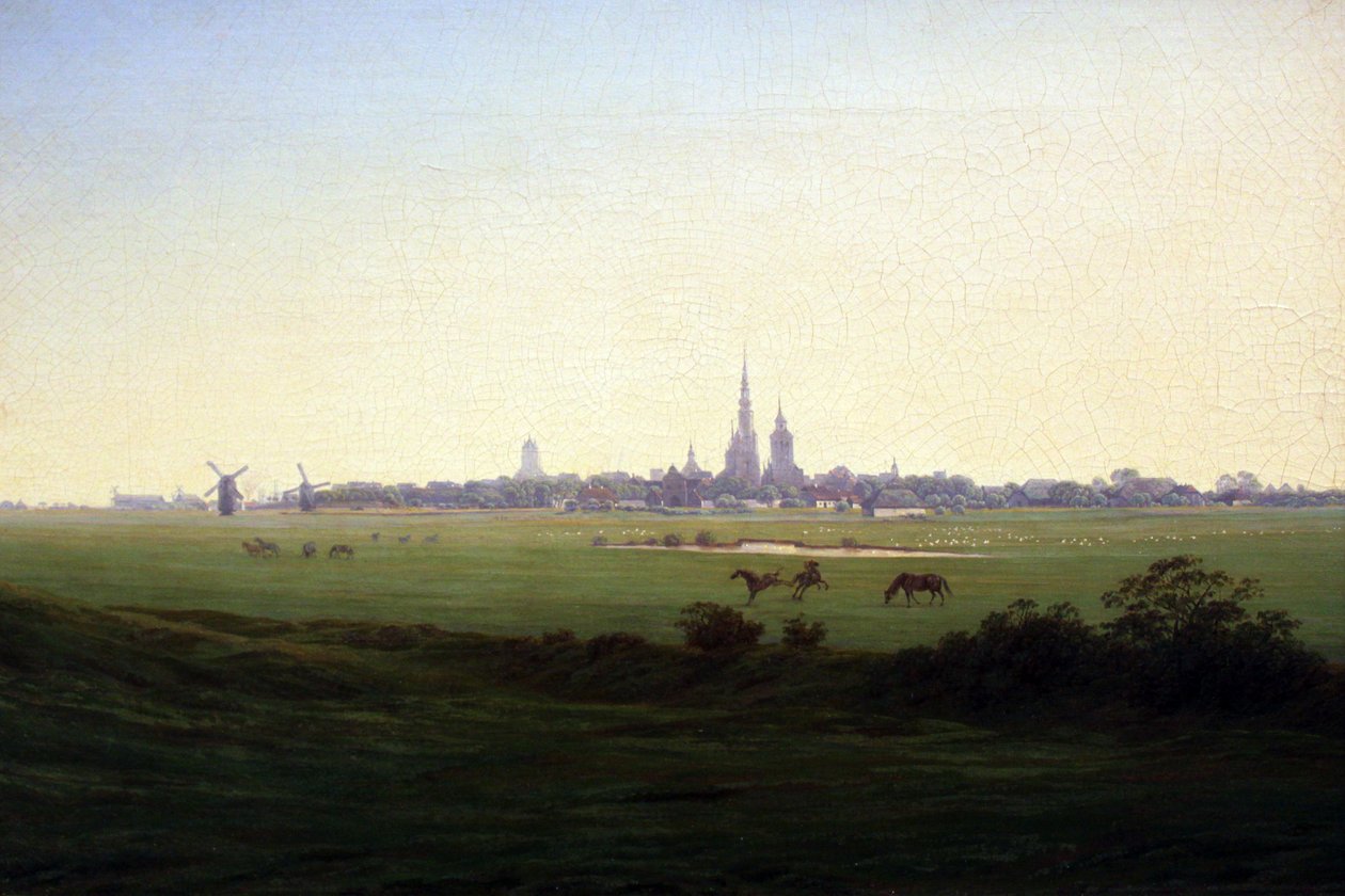 Wiesen bei Greifswald von Caspar David Friedrich