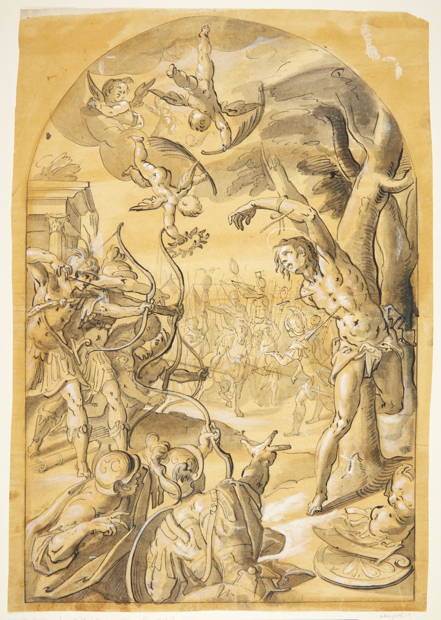 Das Martyrium des heiligen Sebastian von Caspar Menneler