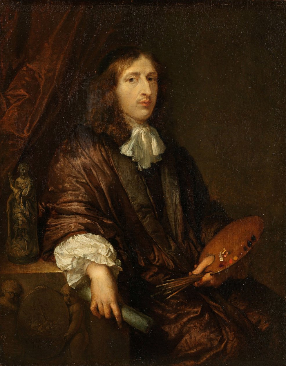 Selbstporträt, ca. 1670 von Caspar Netscher