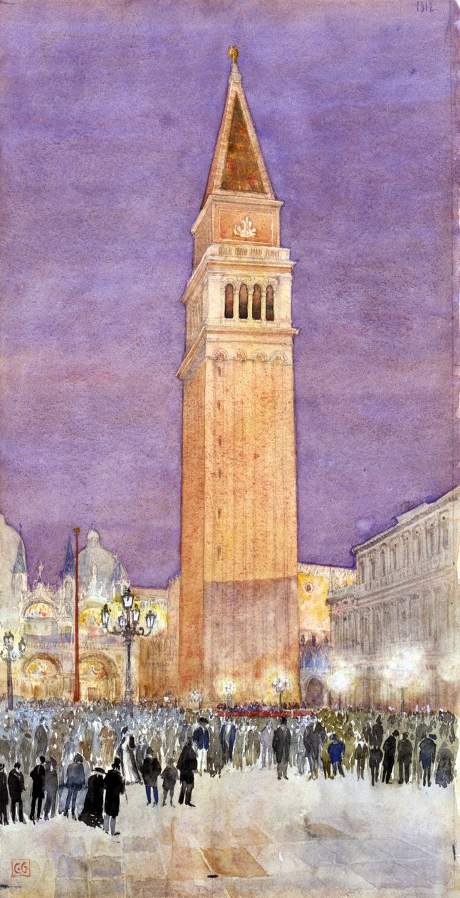 Glockenturm, Markusplatz, Venedig von Cass Gilbert