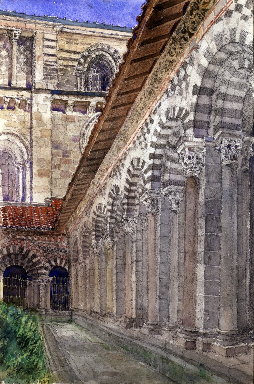 Kathedralenkreuzgang in Le Puy, 1929 von Cass Gilbert