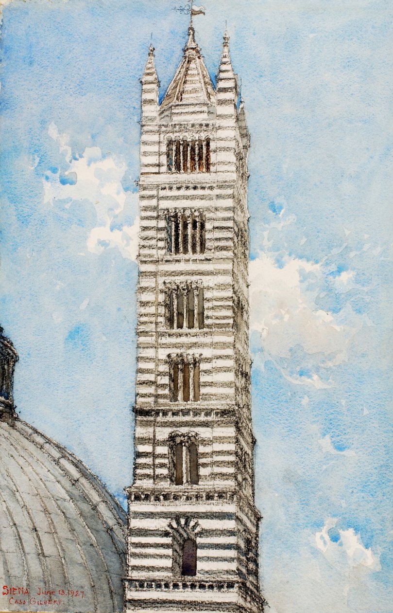 Kathedralenturm, Siena, 1927 von Cass Gilbert