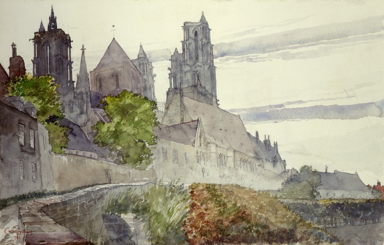 Kathedrale von Laon, Frankreich, 1913 von Cass Gilbert
