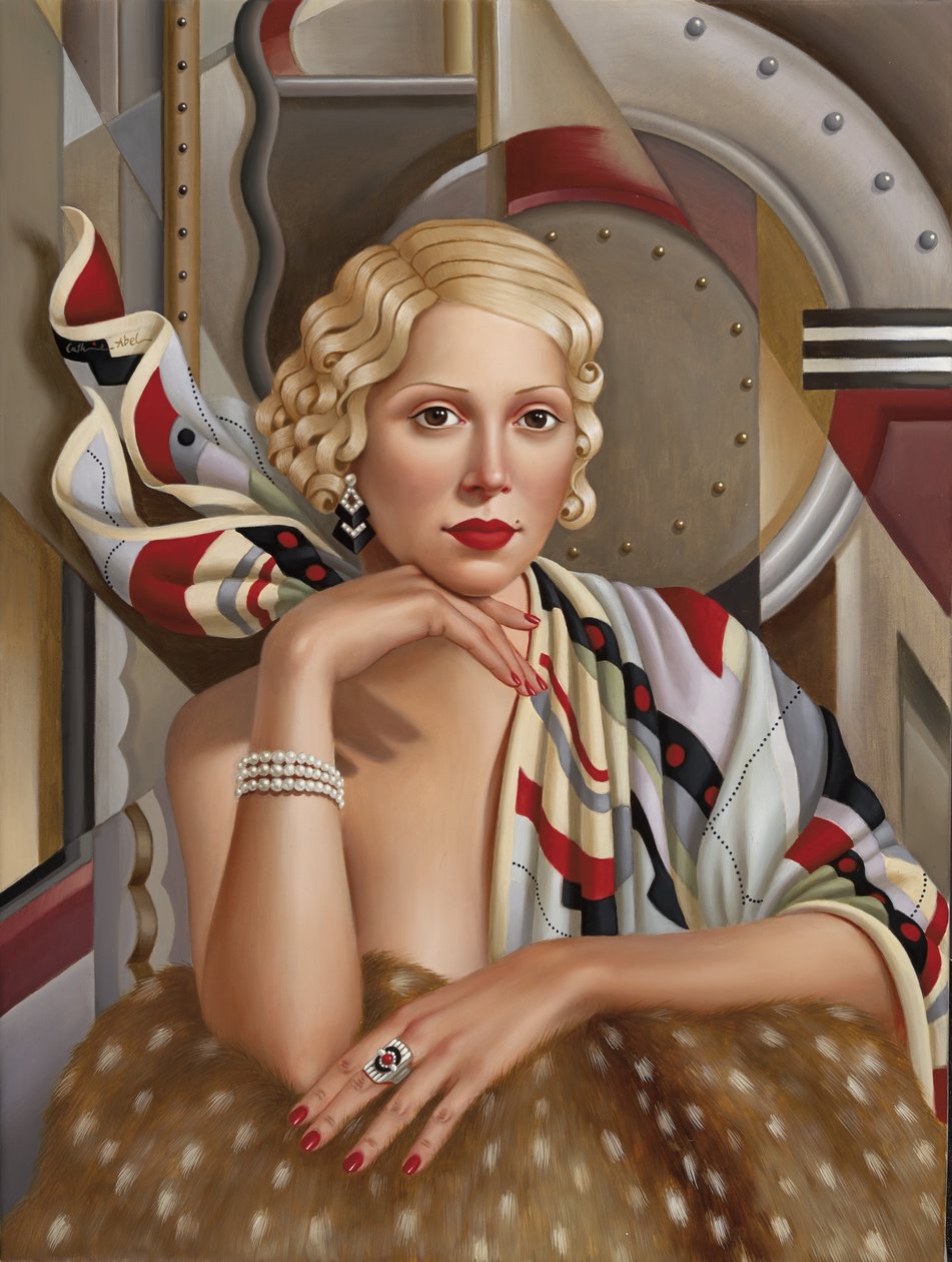 Die Frau in Seide von Catherine Abel