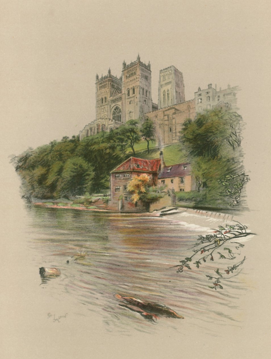 Durham Kathedrale von Cecil Charles Windsor Aldin