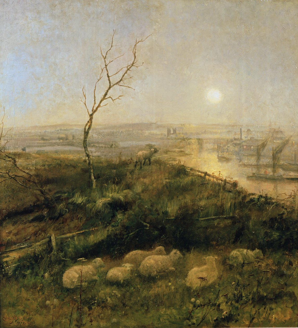 Verirrt, eine Mondschein-Pastorale, 1878 von Cecil Gordon Lawson