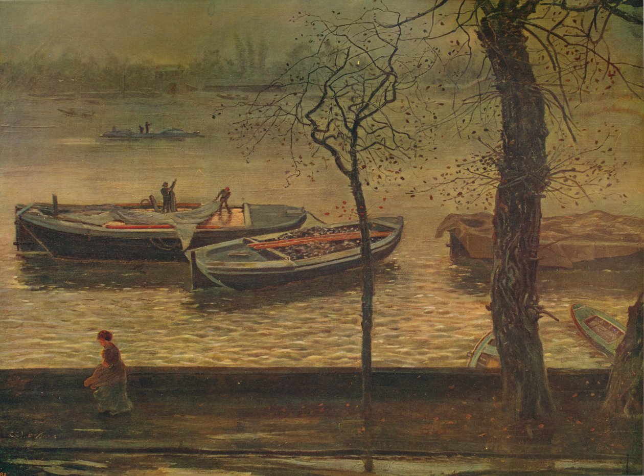 Battersea Reach, ca. 1870 von Cecil Gordon Lawson