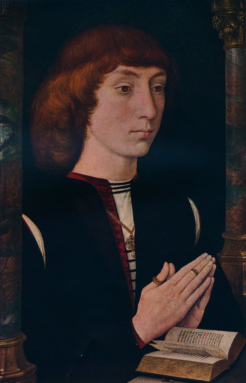Ein junger Mann im Gebet, ca. 1475 von Cecil Reginald Grundy