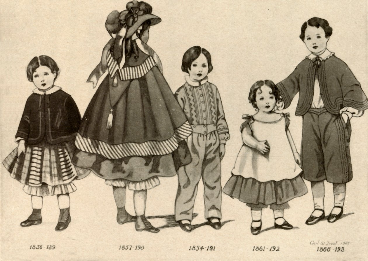 Kinderkleidung von 1850-1860 von Cecil W. Trout