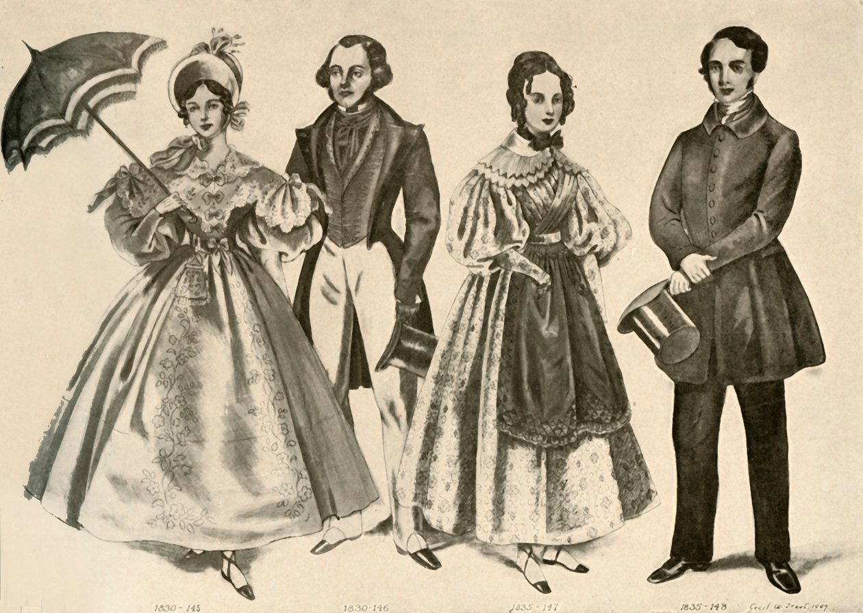 Kleidung von 1824-1835, 1907, 1937 von Cecil W. Trout