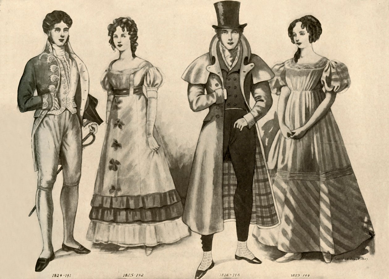 Kleidung von 1824-1835, 1907, 1937 von Cecil W. Trout