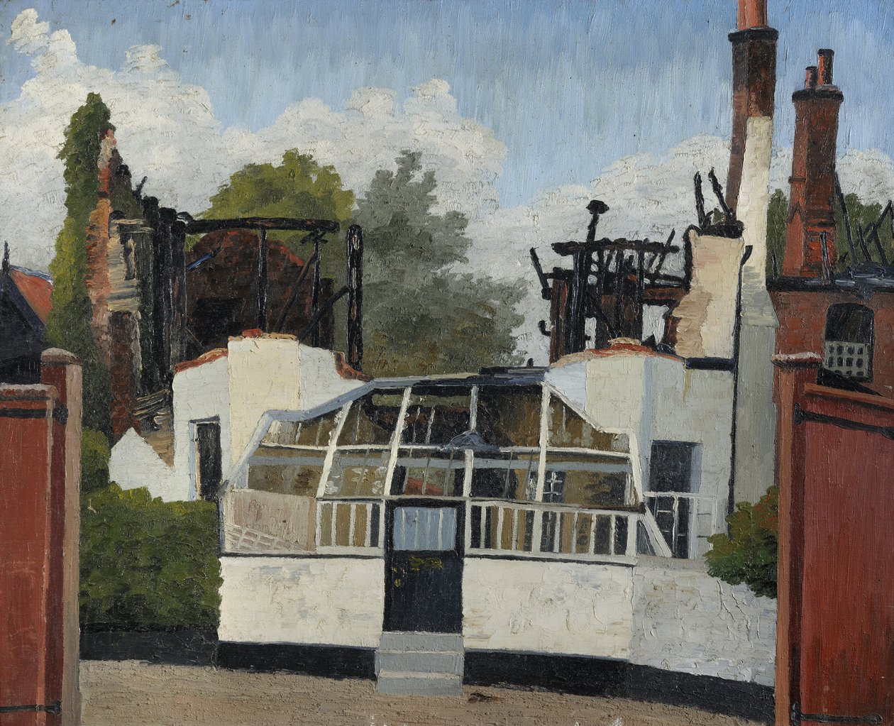 Ausgebrannte Schule, Dedham von Cedric Morris