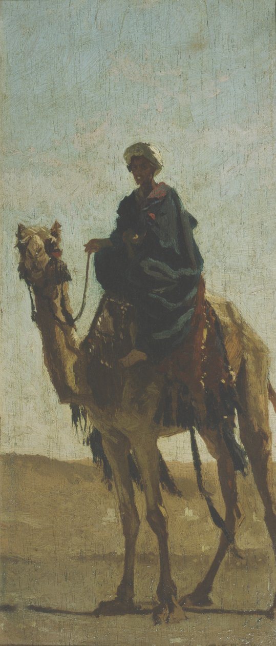 Kamel-Treiber in der Wüste von Cesare Biseo