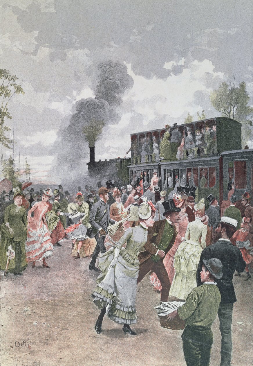 Der Sonntagszug, 1885 von Cesare Auguste Detti