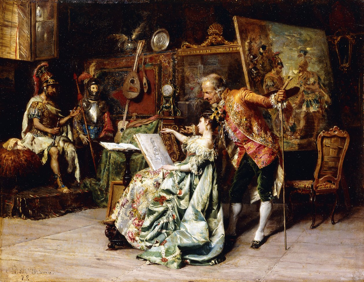 Im Atelier des Künstlers, 1872 von Cesare Auguste Detti