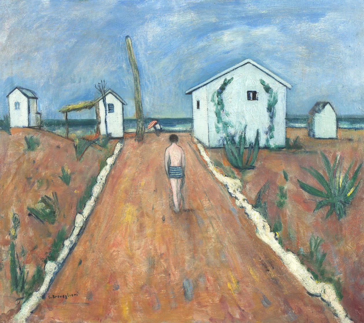 Der Strand von Fiumetto von Cesare Breveglieri