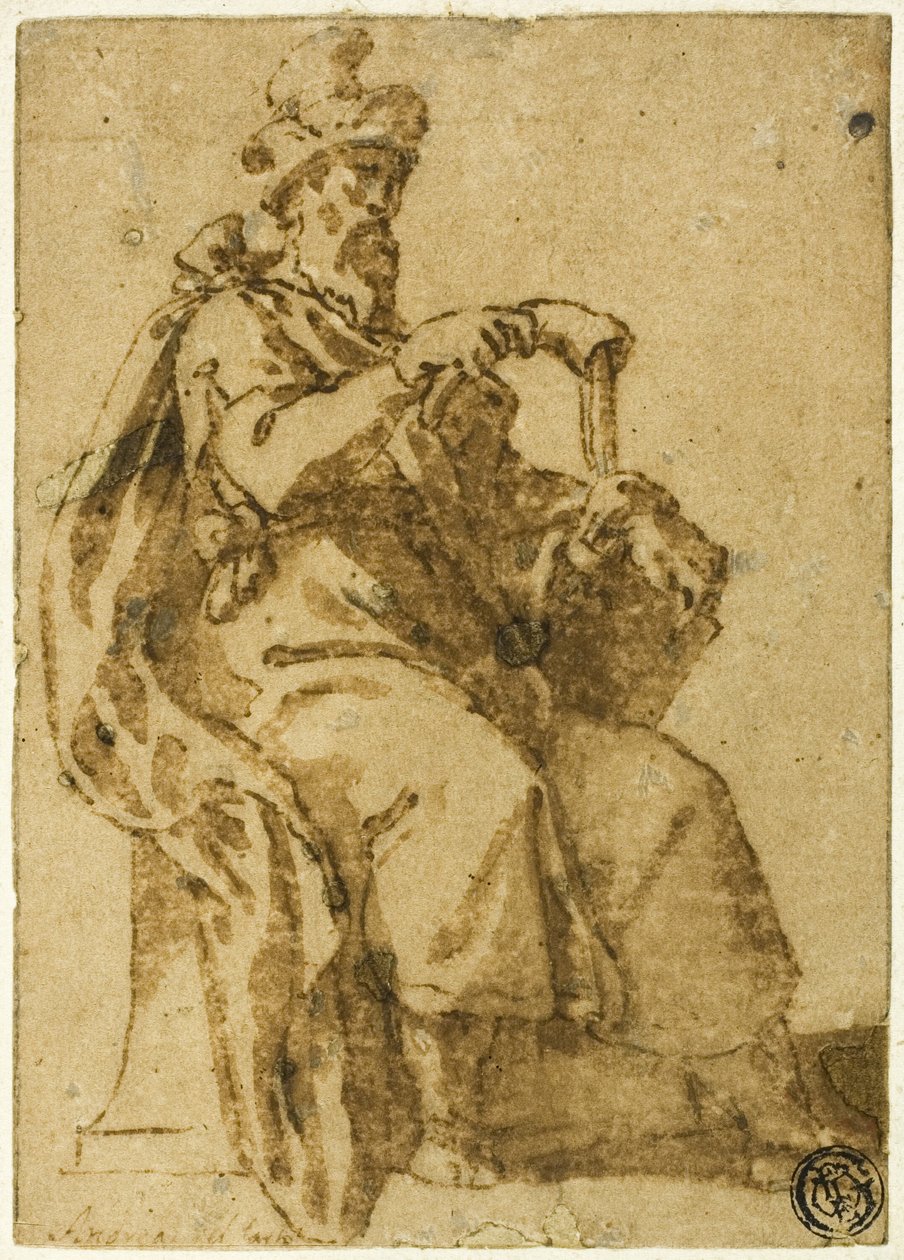Samuel auf dem Thron von Cesare Nebbia