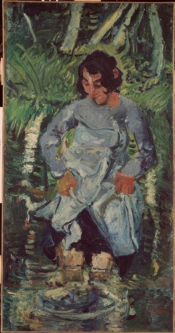 Frau, die ins Wasser geht von Chaim Soutine