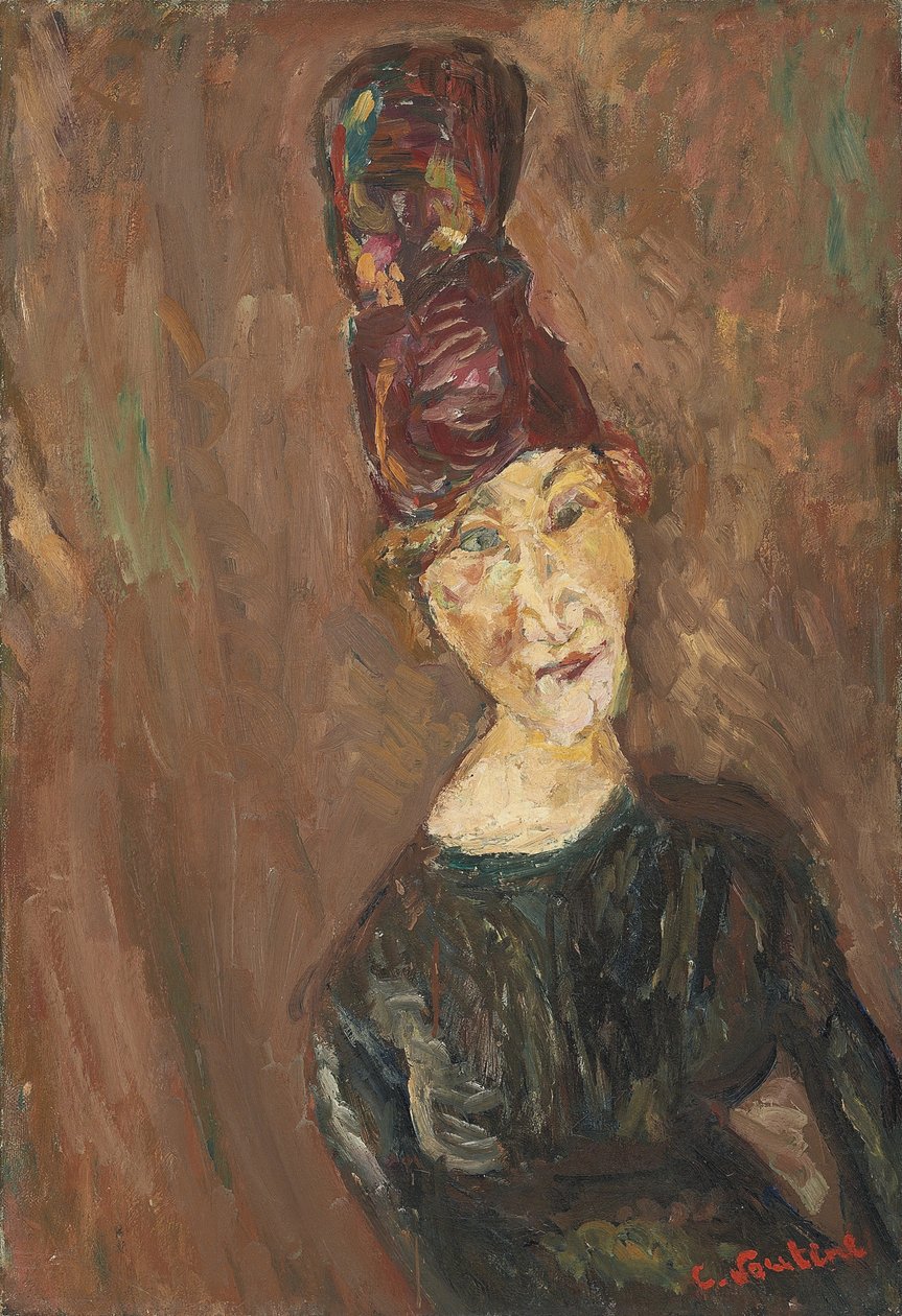 Die Frau mit dem großen Hut, ca. 1919 von Chaim Soutine