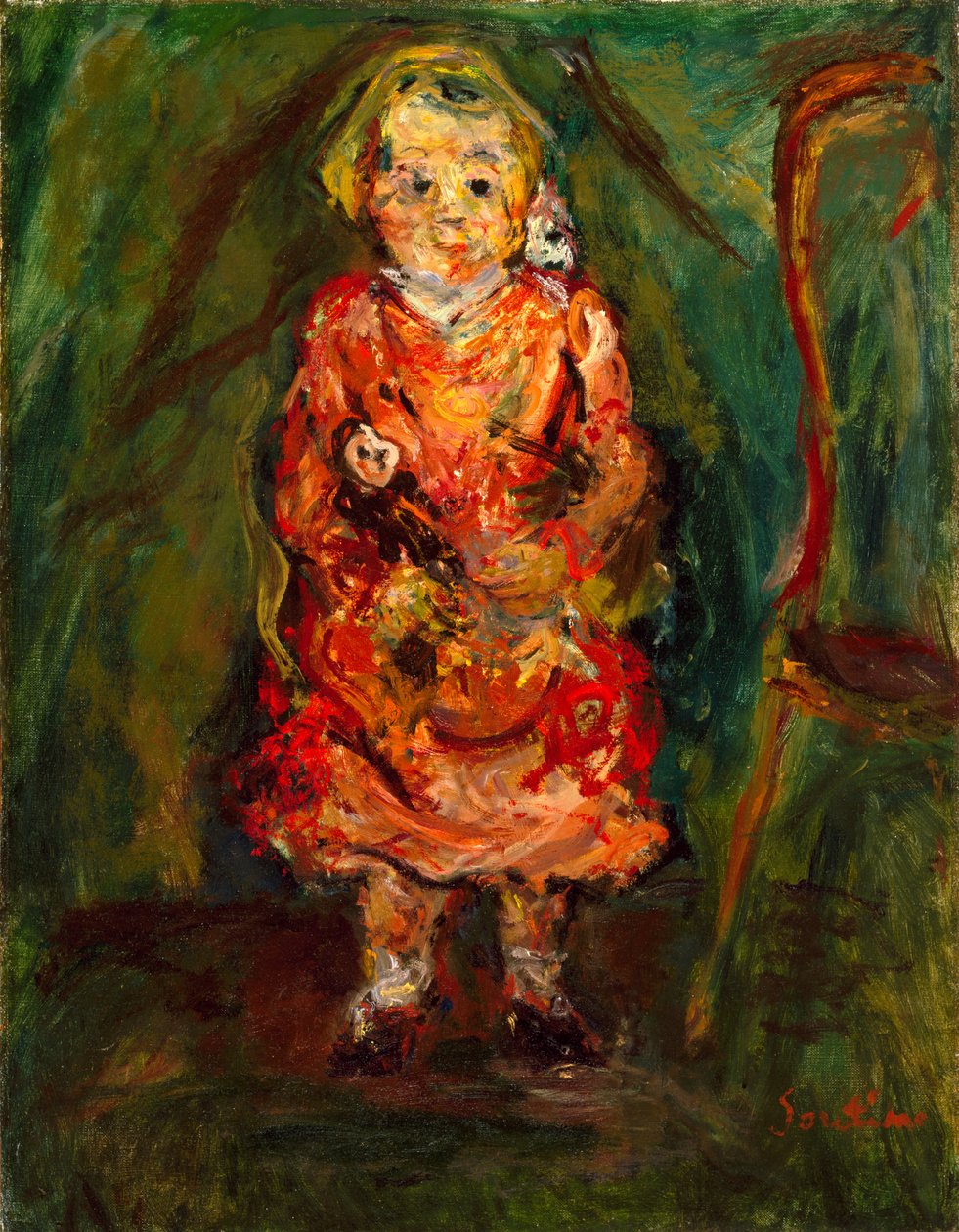 Junges Mädchen mit einer Puppe, 1926-27 von Chaim Soutine