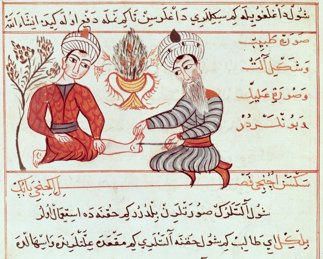 Ms Sup Turc 693 fol.125 Behandlung von Furunkeln und Warzen, 1466 von Charaf ed Din