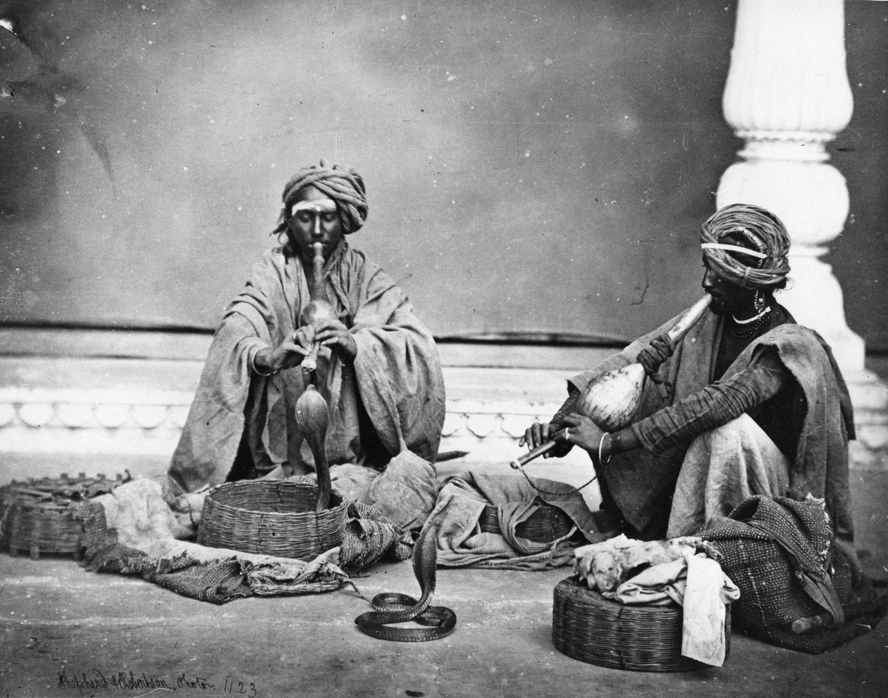 Schlangenbeschwörer, ca. 1863 von Charles Robertson