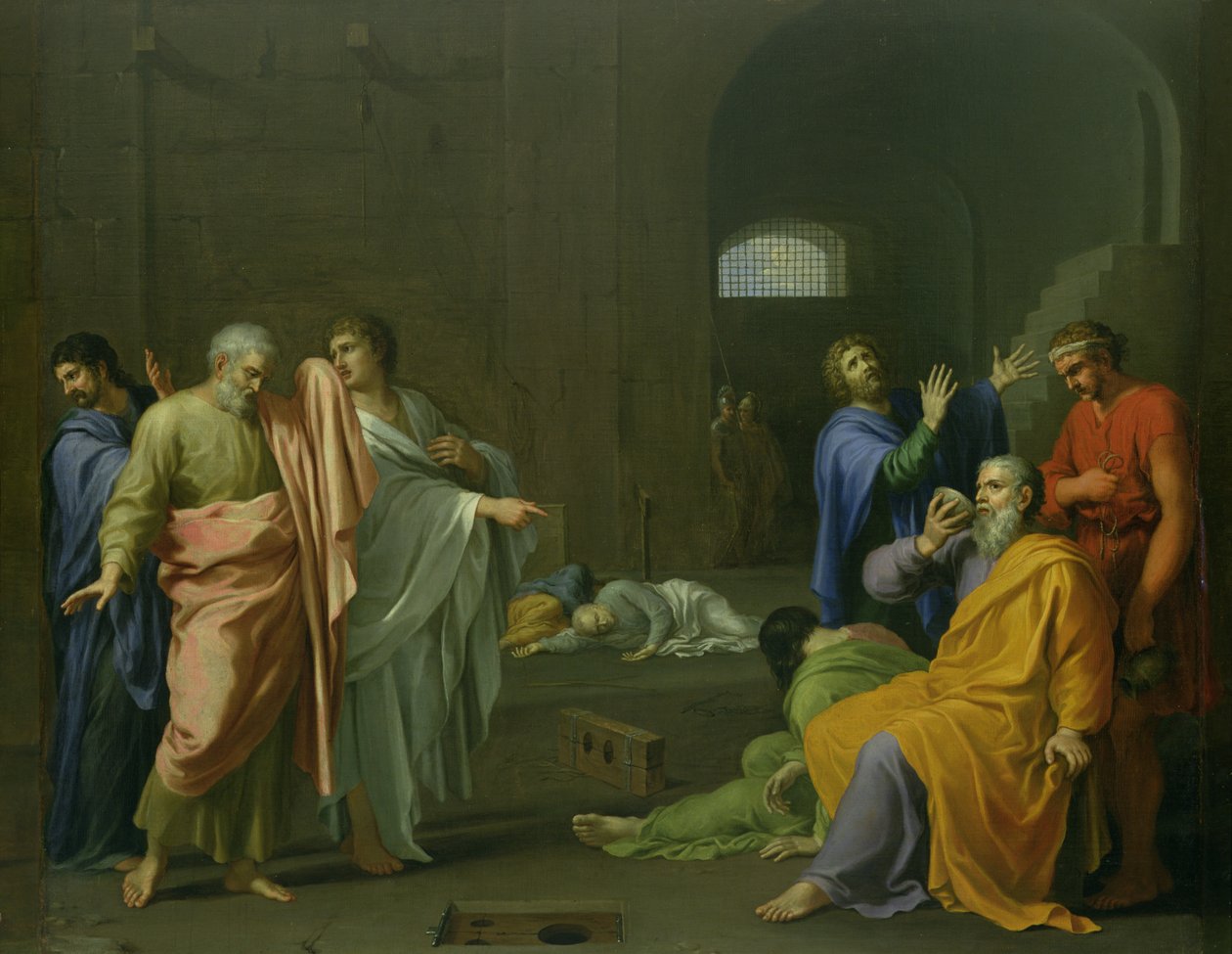 Der Tod des Sokrates (469-399 v. Chr.), ca. 1650 von Charles Alphonse Dufresnoy