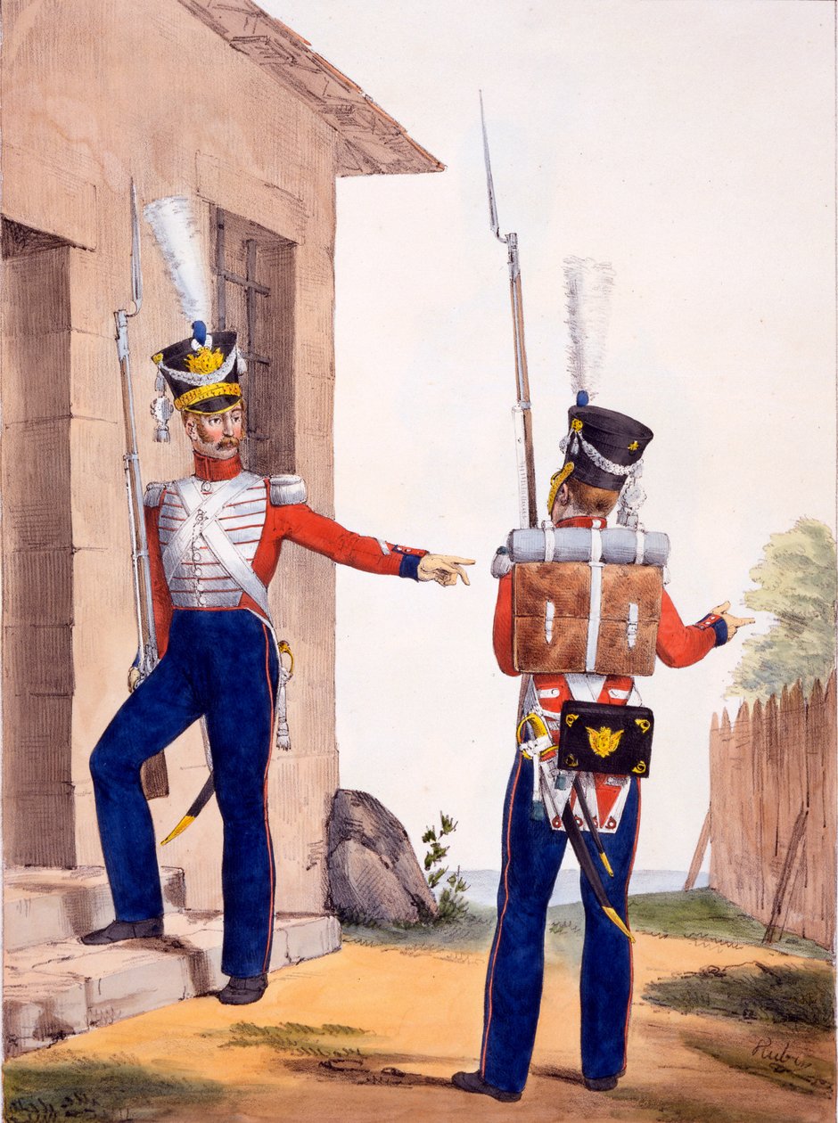 Uniform des 8. Infanterieregiments der Schweizer Königlichen Garde, aus 