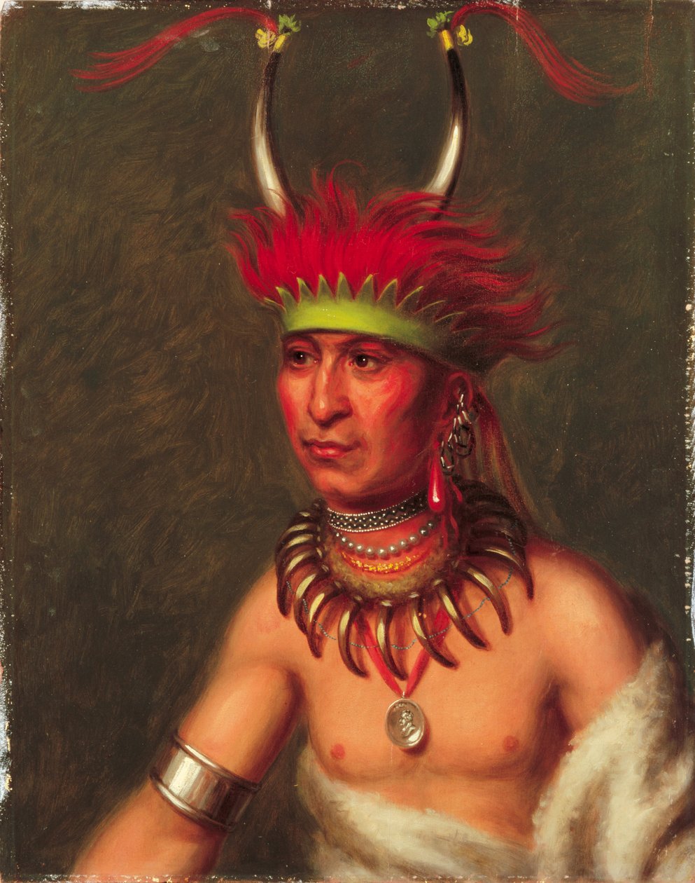 Monchousia (Weiße Feder), Kansa von Charles Bird King