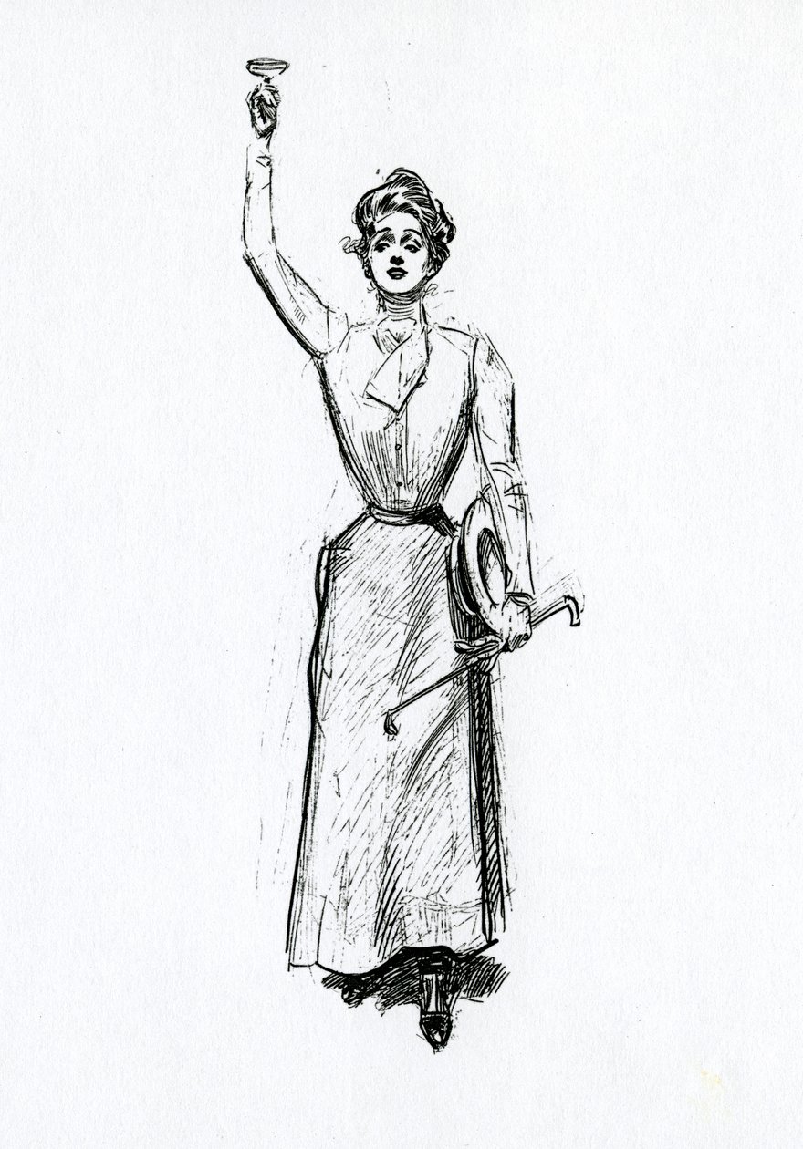 Ein Gibson-Mädchen in Reitkleidung von Charles Dana Gibson