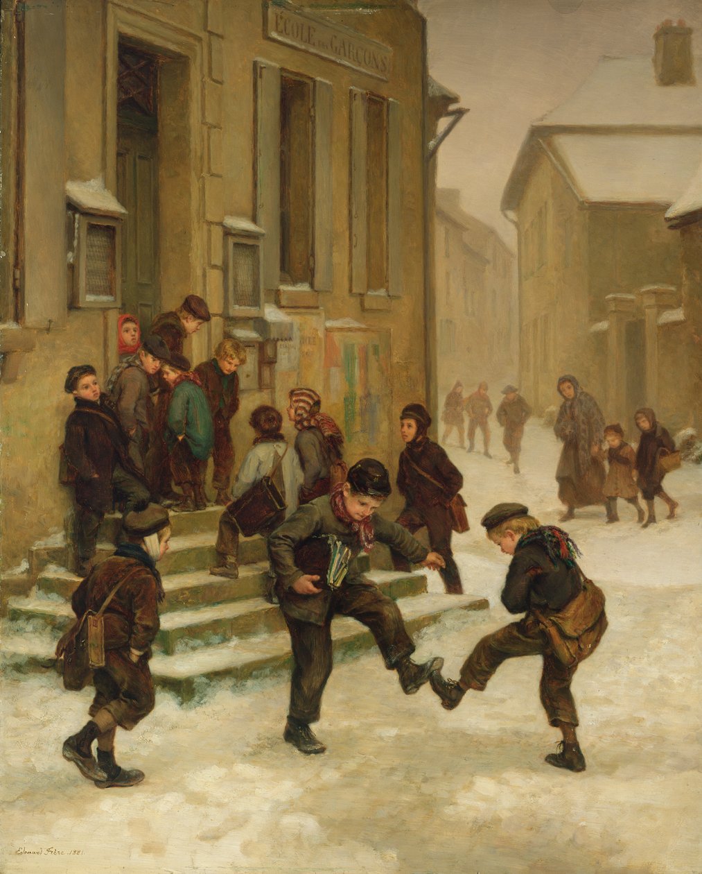 Vor der Schule von Charles Theodore Frere