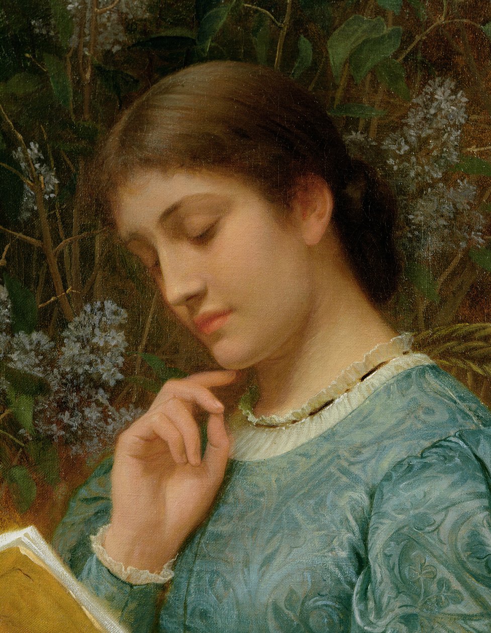 Mädchen beim Lesen (möglicherweise Kate Dickens) von Charles Edward Perugini