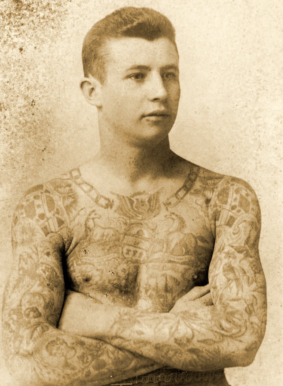 Porträt eines tätowierten Mannes von Charles Eisenmann