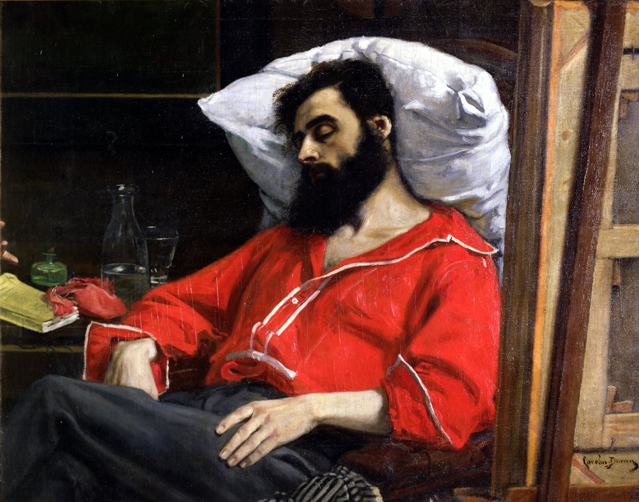 Der Genesende oder Der Verwundete, (Detail) von Charles Emile Auguste Carolus Duran