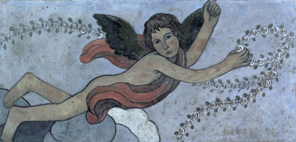 Der Schutzengel mit einem Kranz, 1892 von Charles Filiger