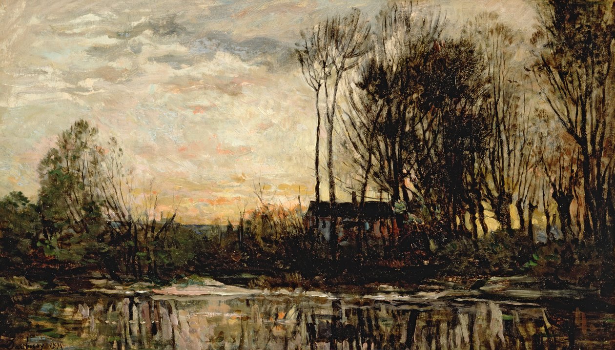 Abend in Bas Meudon, 1874 von Charles Francois Daubigny