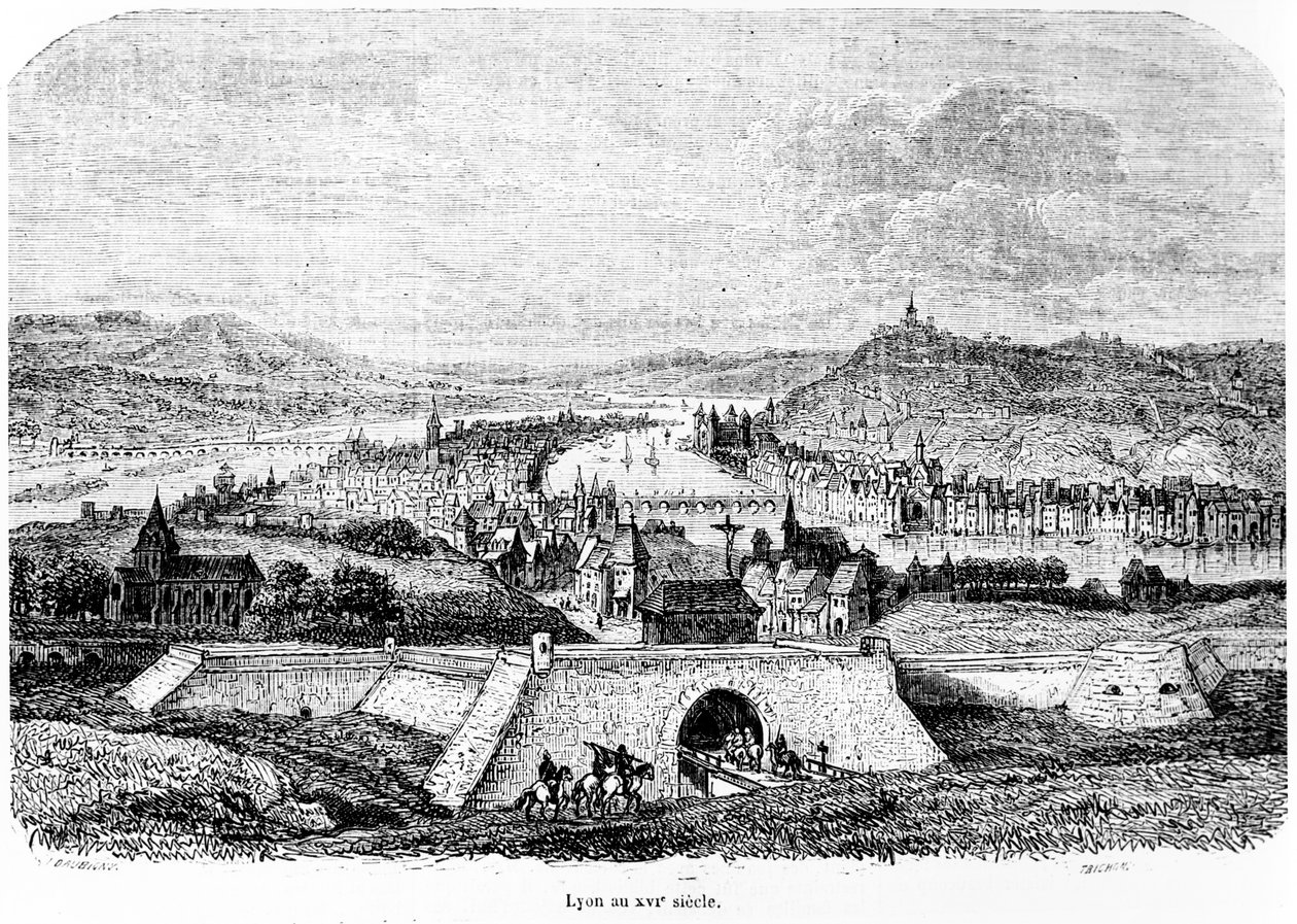 Lyon im 16. Jahrhundert, 1856 von Charles Francois Daubigny