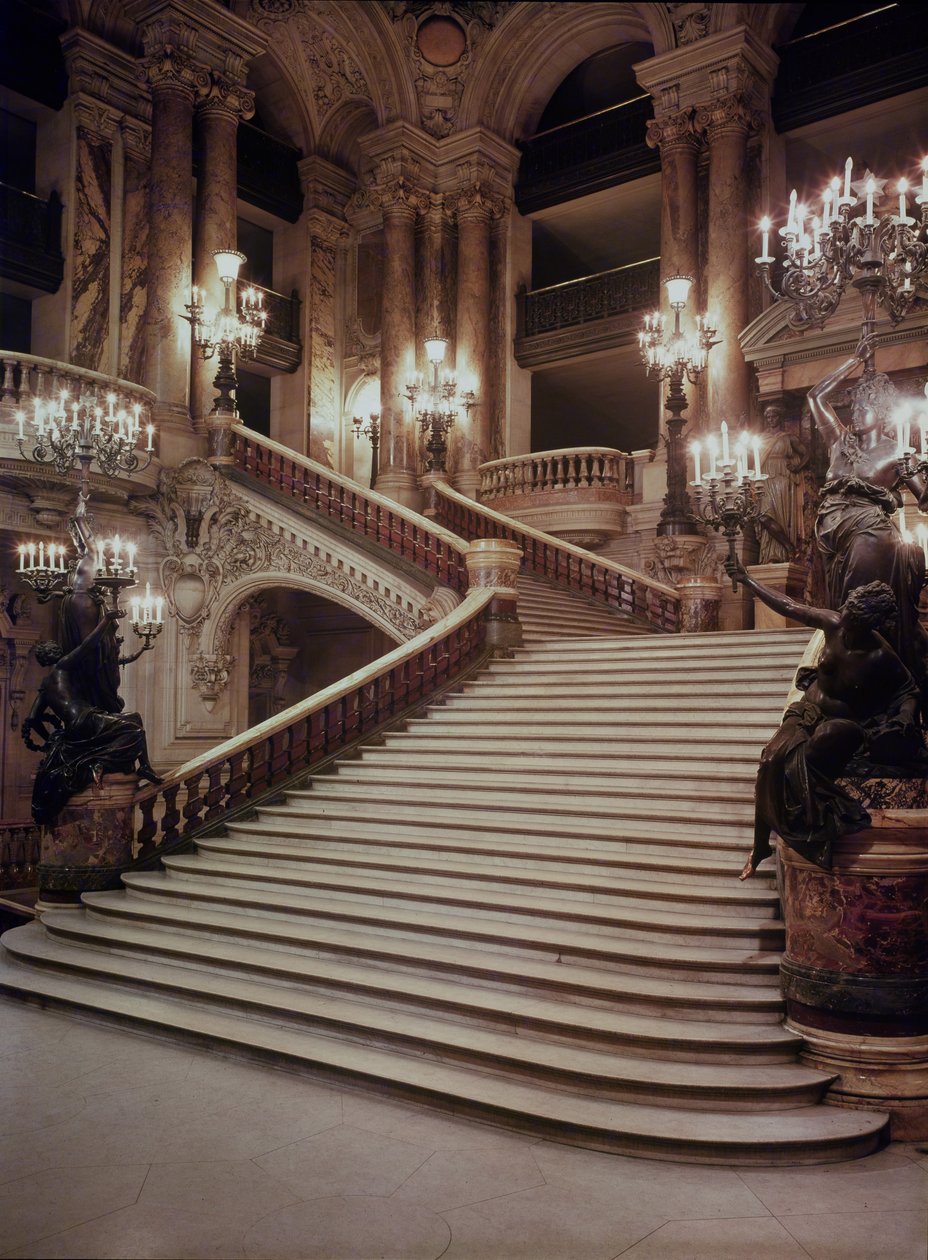 Die große Treppe der Oper Garnier, 1860-75 von Charles Garnier