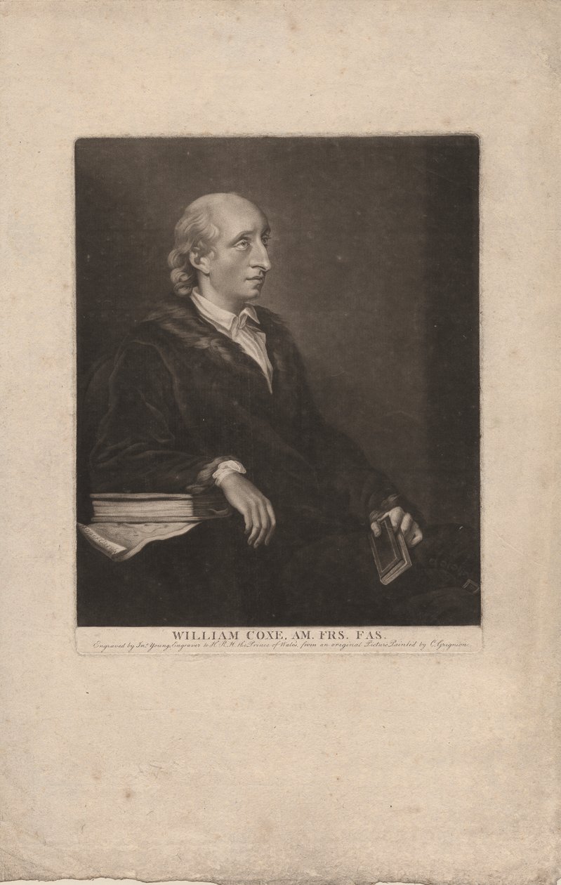 William Coxe, graviert von John Young (1755-1825), ca. 1785 von Charles Grignion