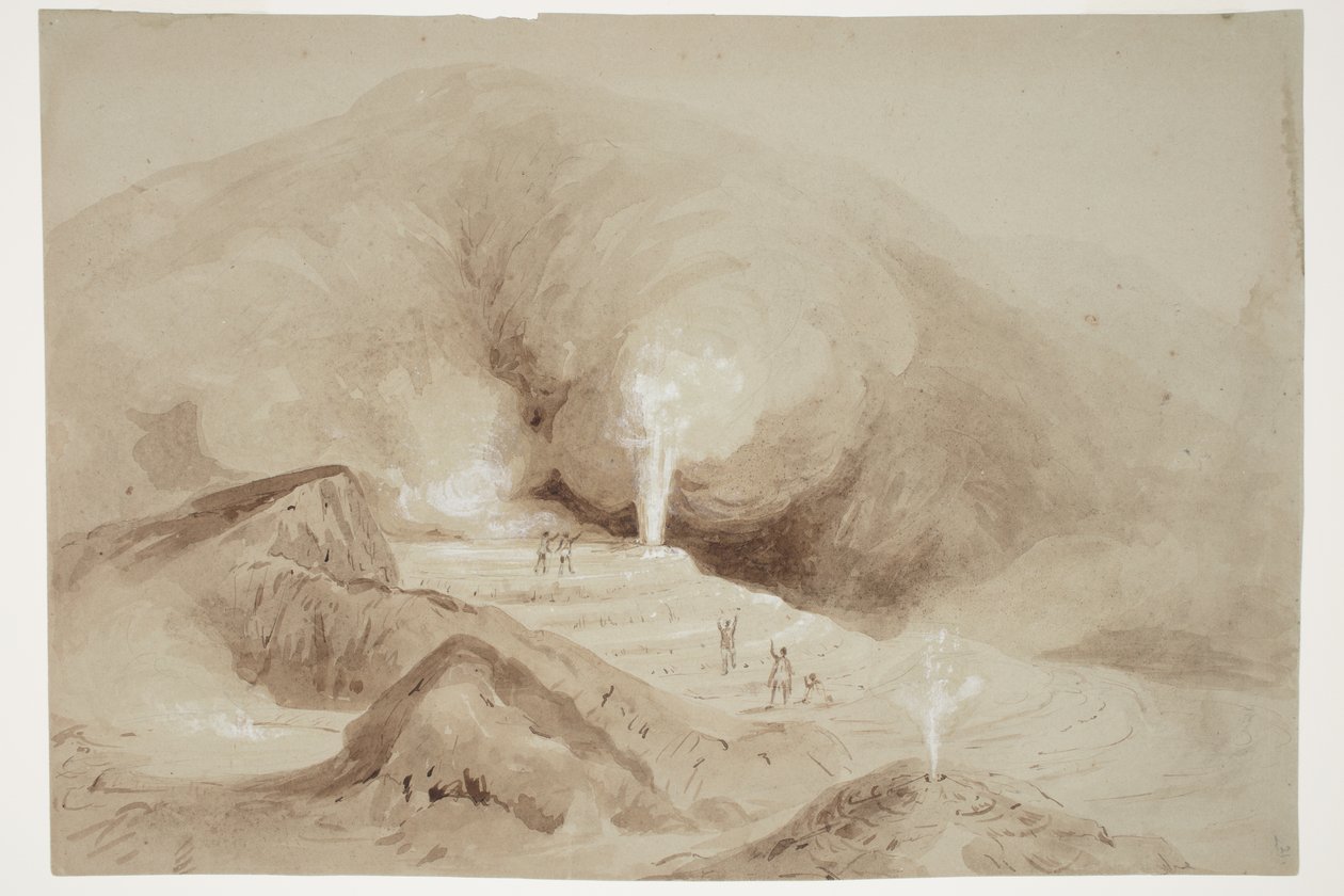 Intermittierende kochende Quelle bei Rotorua von Charles Heaphy