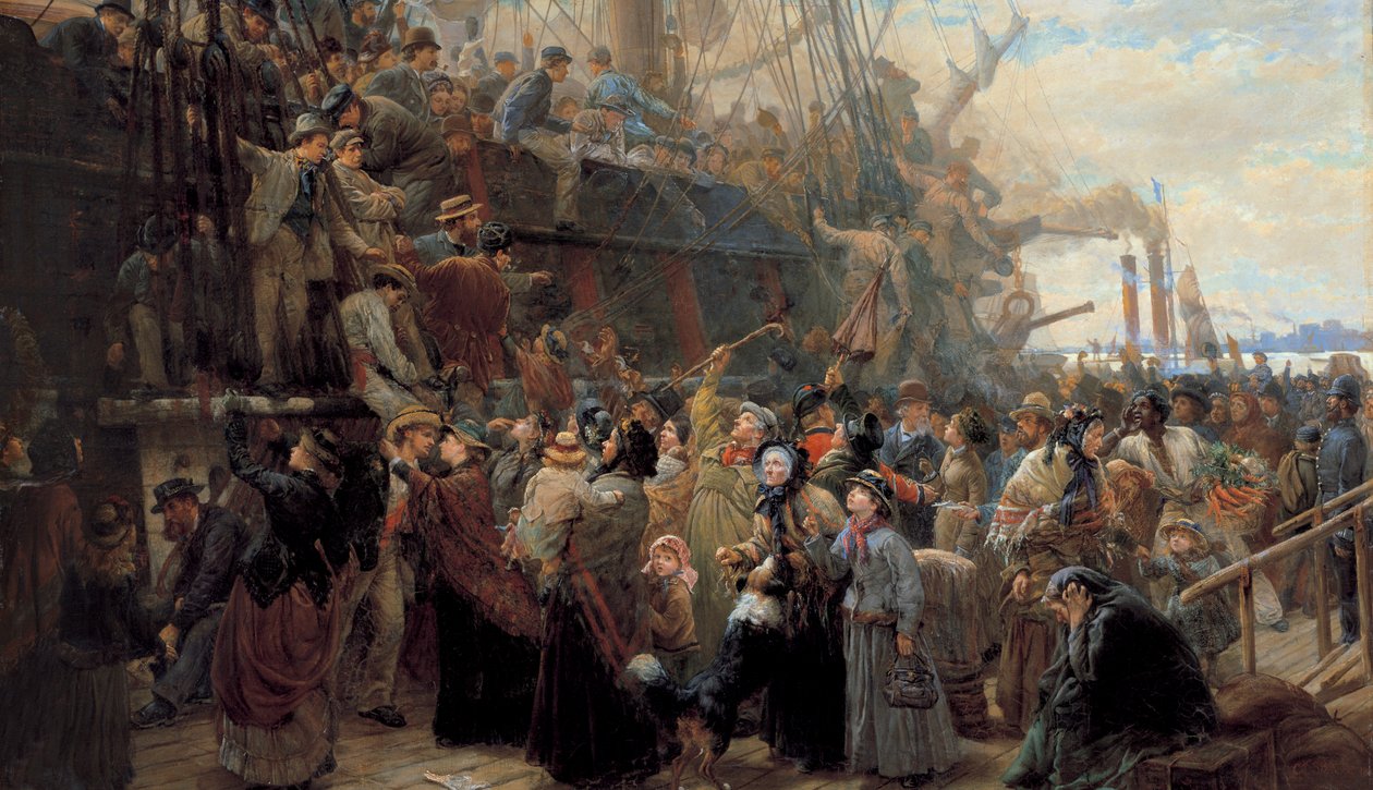 Das Auswandererschiff, 1880er Jahre von Charles J. Staniland