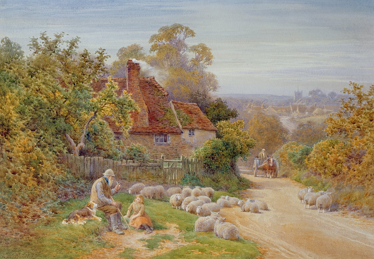 Eine Rast auf dem Weg von Charles James Adams