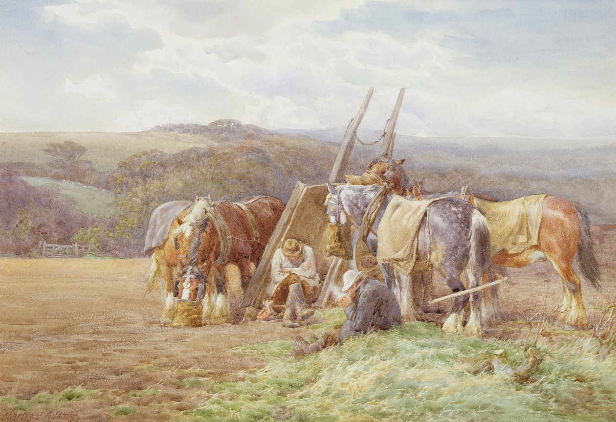 Rast auf dem Feld von Charles James Adams