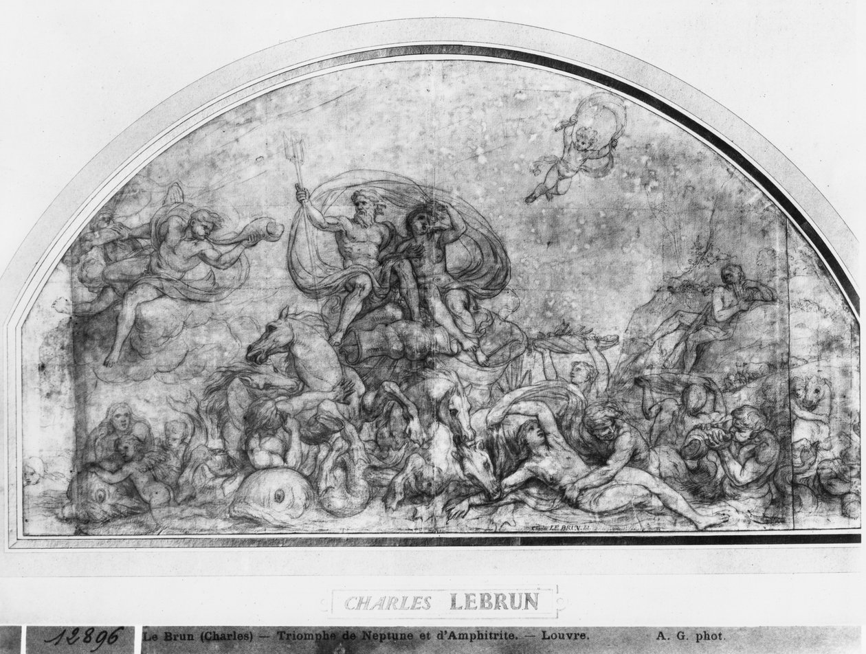 Neptun und Amphitrite oder Wiedererwachen der Wasser, um 1663 von Charles Le Brun